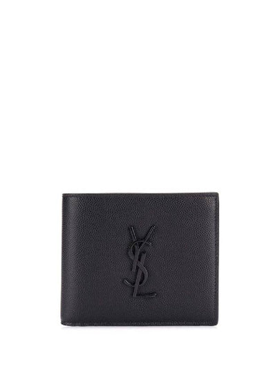 Cassandre  Leather Half Wallet Black - SAINT LAURENT - BALAAN 2