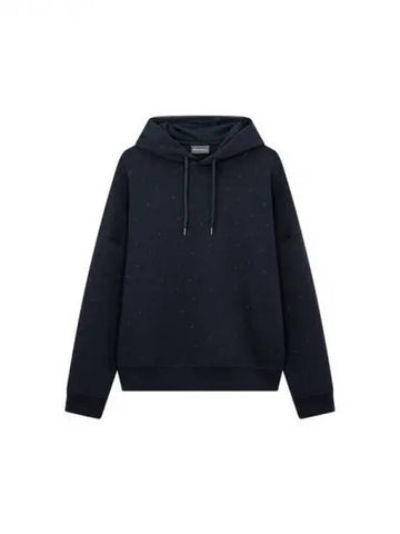 Men s Eagle Logo Neoprene Hooded Sweatshirt Navy 270017 - EMPORIO ARMANI - BALAAN 1