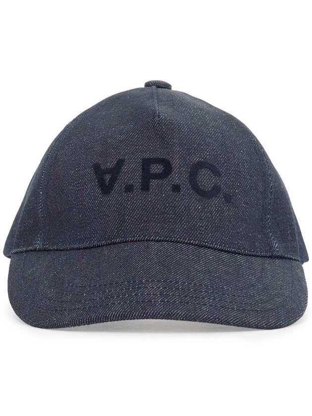 VPC Velvet Logo Denim Ball Cap Blue - A.P.C. - BALAAN 2