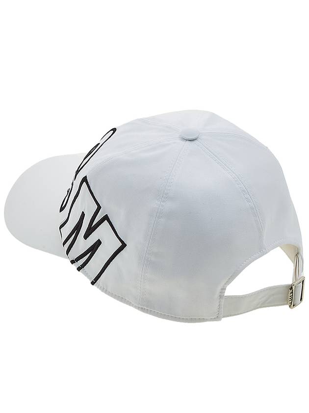 Embroidered Logo Base Cotton Ball Cap White - MSGM - BALAAN 4