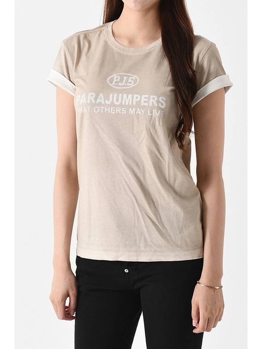 SPRAY short sleeved T shirt beige PW TEE YS33 693 - PARAJUMPERS - BALAAN 1