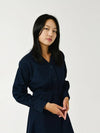 V Neck Long Sleeve One Piece NAVY - LE SOLEIL MATINEE - BALAAN 3