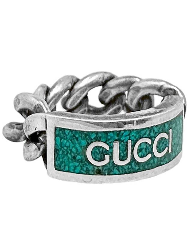 Women s 678711 Enamel Lettering 925 Sterling Silver Ring No 13 - GUCCI - BALAAN 2