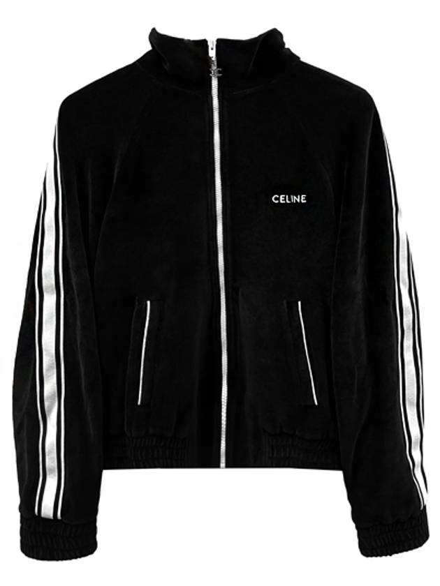 tracksuit jacket velvet jersey black - CELINE - BALAAN 2