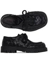 Haddock Lace Up Leather Loafers Black - BOTTEGA VENETA - BALAAN 6