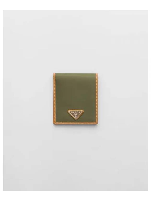 Triangle Logo Re-Nylon Half Wallet Caramel Military - PRADA - BALAAN 2