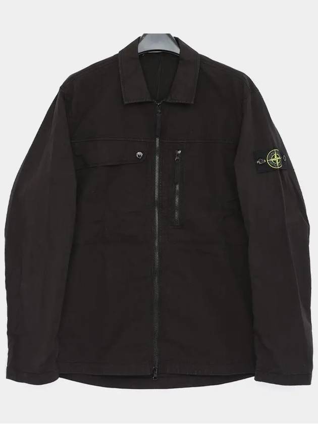 Supima Cotton Twill Stretch-TC Jacket Black - STONE ISLAND - BALAAN 2