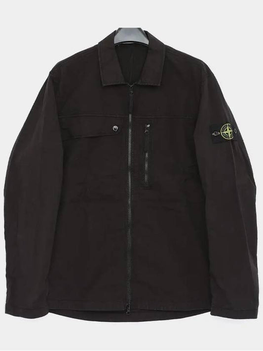 Supima Cotton Twill Stretch-TC Jacket Black - STONE ISLAND - BALAAN 2