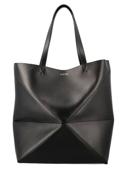 Large Puzzle Fold Calfskin Tote Bag Black - LOEWE - BALAAN 2