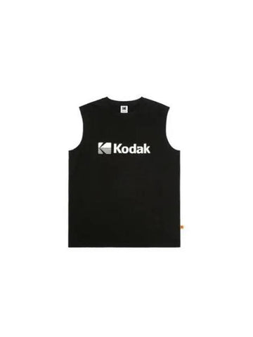 KODAK Apparel wording logo semi over fit sleeveless BLACK - KODO - BALAAN 1