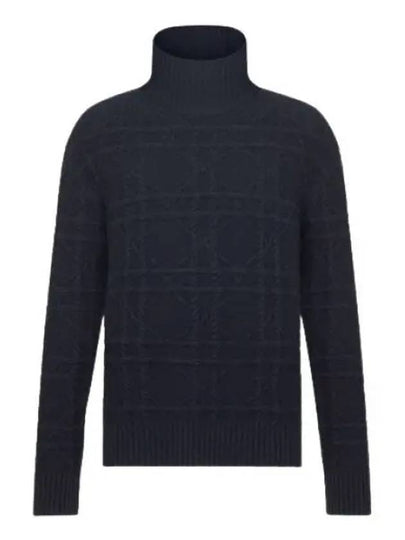 Cashmere Logo Knit Turtleneck Navy - DIOR - BALAAN 2