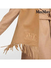 Wsdahlia Embroid M Logo Fringe Cashmere Muffler Camel - MAX MARA - BALAAN 6