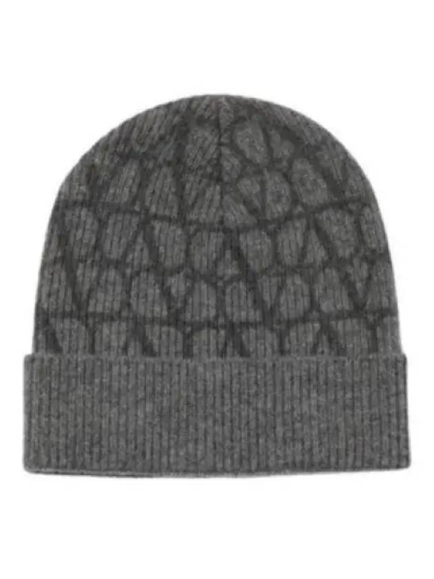 Iconographe Wool Beanie Grey - VALENTINO - BALAAN 2