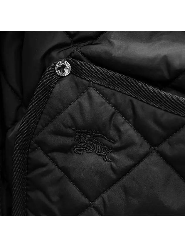 Diamond Quilted Nylon Jacket Black - BURBERRY - BALAAN 5