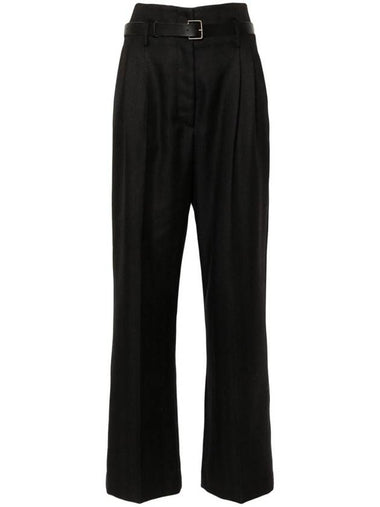 Forte_Forte HighRise Trousers In FishbonePatterned Wool - FORTE FORTE - BALAAN 1