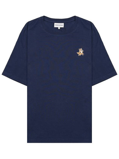 Speedy Fox Patch Comfort Short Sleeve T Shirt Navy - MAISON KITSUNE - BALAAN 2