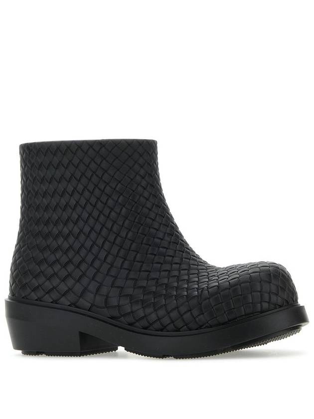 Fireman Intrecciato Leather Ankle Boots Black - BOTTEGA VENETA - BALAAN 3