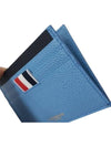 Pebble grain leather card holder case wallet sky blue - THOM BROWNE - BALAAN 3