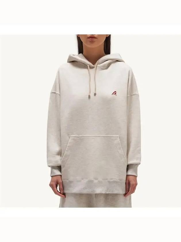 Women's Logo Patch Hoodie Pale Gray - AUTRY - BALAAN 3