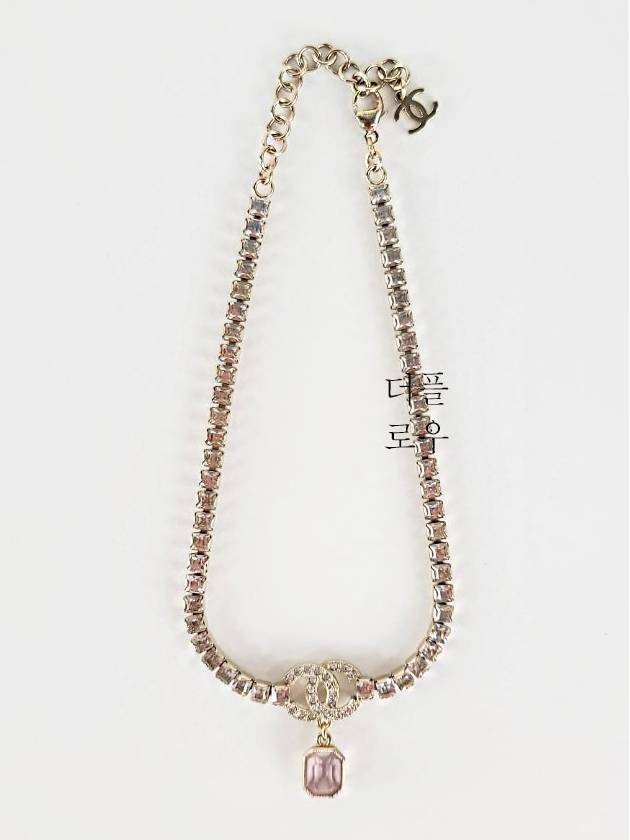 Logo Crystal Choker Necklace Gold - CHANEL - BALAAN 2