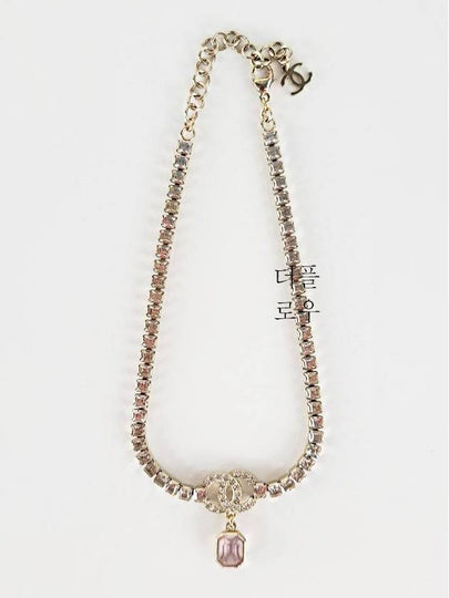 Logo Crystal Choker Necklace Gold - CHANEL - BALAAN 2