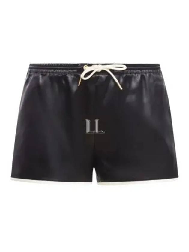 Mini Triomphe Satin Shorts Black - CELINE - BALAAN 2