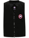 Logo Patch Zip-Up Vest Black - CANADA GOOSE - BALAAN 1