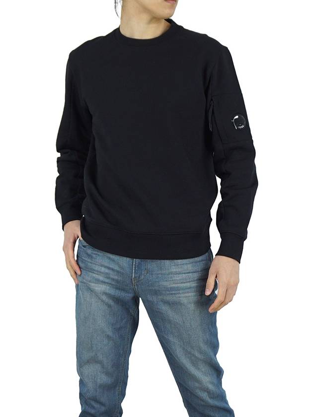 Diagonal Raised Fleece Sweatshirt Black - CP COMPANY - BALAAN 2