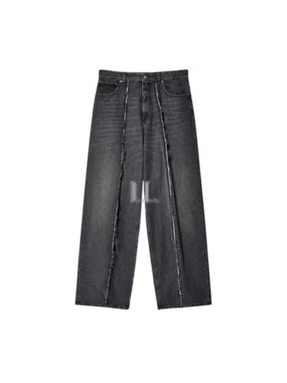 Unfinished Cut Tapered Wide Jean Grey - MAISON MARGIELA - BALAAN 2