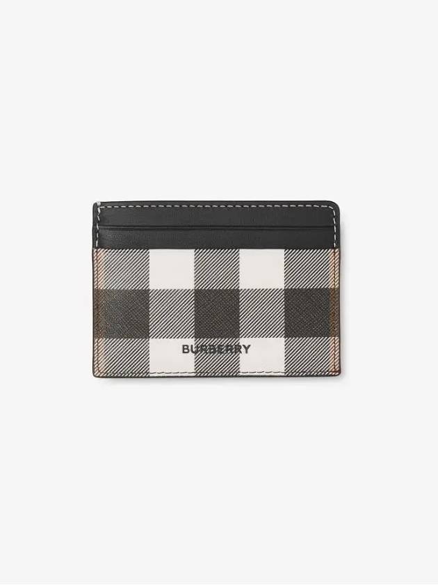 Check Print 2-tier Card Wallet Dark Burch Brown - BURBERRY - BALAAN 2