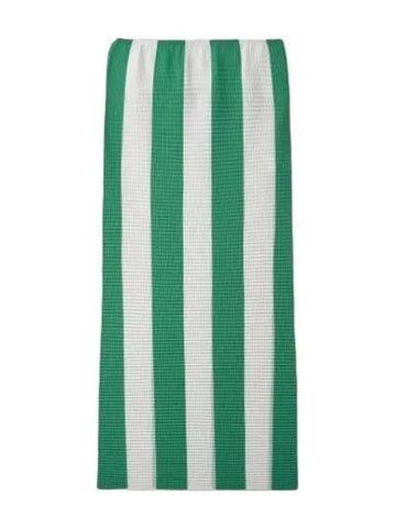 High Waist Striped Midi Skirt White Green Women s - SUNNEI - BALAAN 1