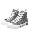 B23 Oblique Jacquard High Top Sneakers Ruthenium - DIOR - BALAAN 2