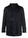 Men's Zip Hooded Jacket Black - THOM BROWNE - BALAAN 2