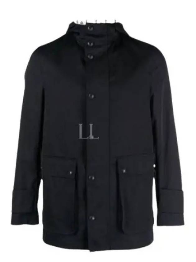 Men's Zip Hooded Jacket Black - THOM BROWNE - BALAAN 2