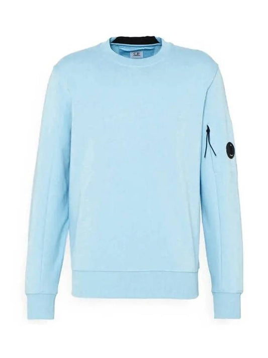 Men's Lens Wappen Diagonal Sweatshirt Sky Blue - CP COMPANY - BALAAN 2