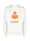 Melvis Big Logo Sweatshirt Ecru - ISABEL MARANT - BALAAN 3