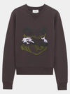 Sweatshirt Women's Big Fox Embroidery Sweatshirt Chocolate HW00316KM0020 - MAISON KITSUNE - BALAAN 1