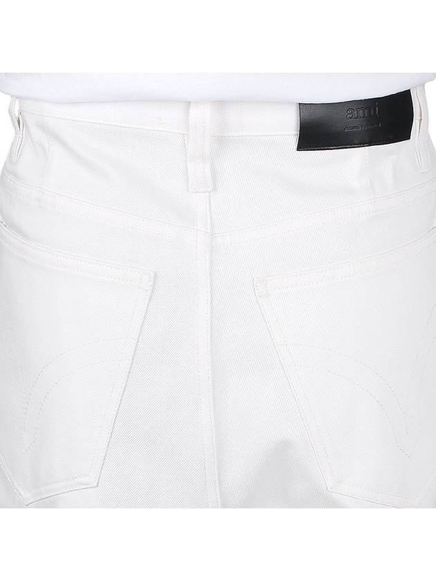 Alex Fit Straight Jeans White - AMI - BALAAN 7