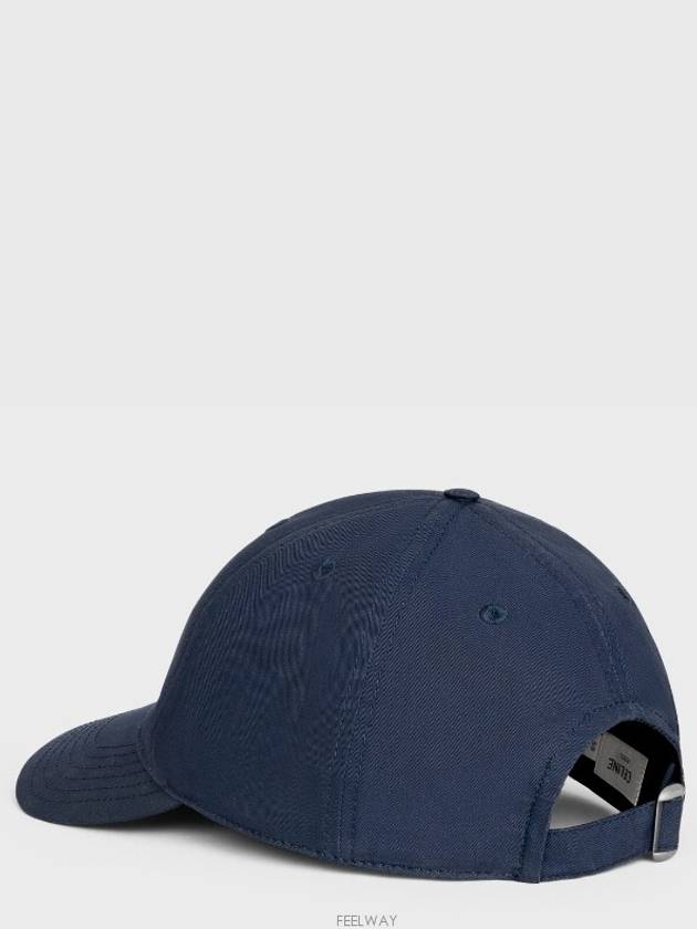 Triomphe logo cotton ball cap navy - CELINE - BALAAN 6