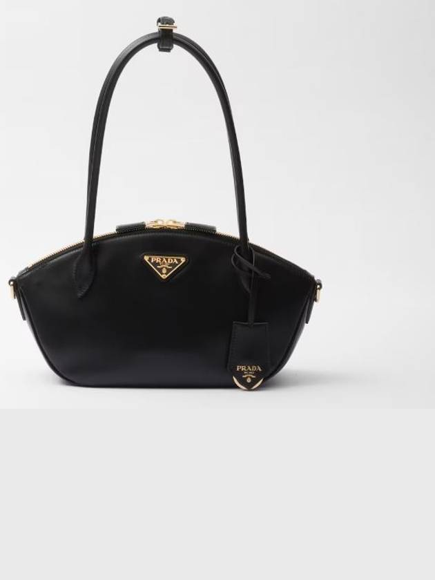 Small Leather Hand Shoulder Bag Black - PRADA - BALAAN 2