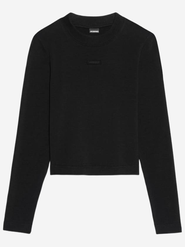 Le Gros Grain Manches Long Sleeve T-Shirt Black - JACQUEMUS - BALAAN 2