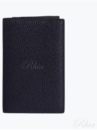 Logo Stamp Card Hoder Black - THOM BROWNE - BALAAN 2