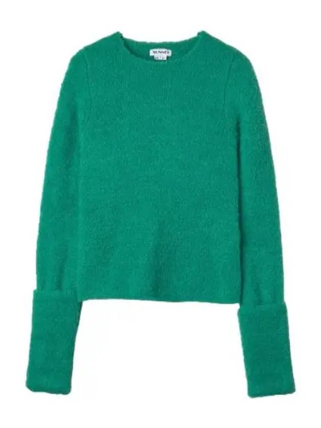 Fluffy wool blend knit green - SUNNEI - BALAAN 1