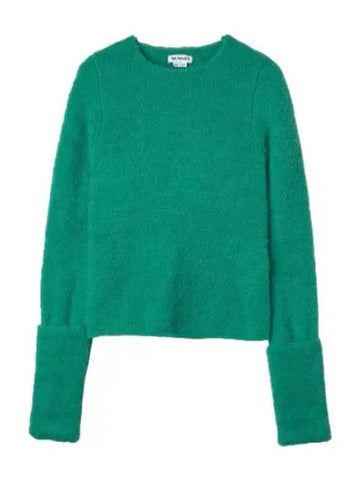 Fluffy wool blend knit green - SUNNEI - BALAAN 1