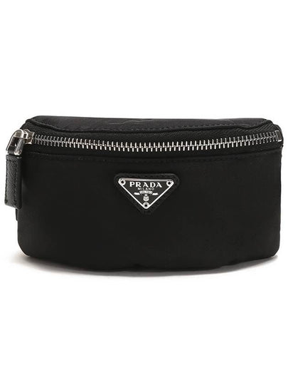 Triangle Logo Nylon Pouch Bag Black - PRADA - BALAAN 2