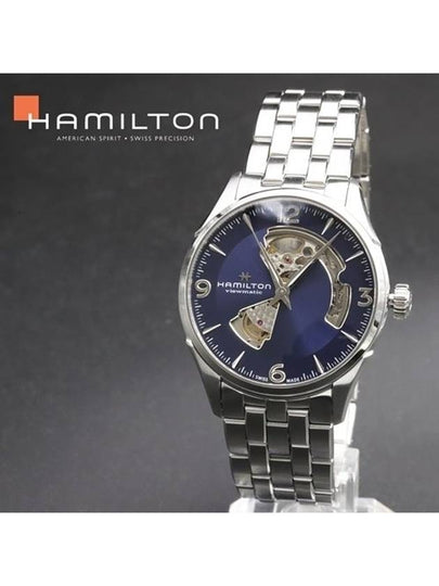 Jazzmaster Open Heart 42mm Metal Watch Blue - HAMILTON - BALAAN 2