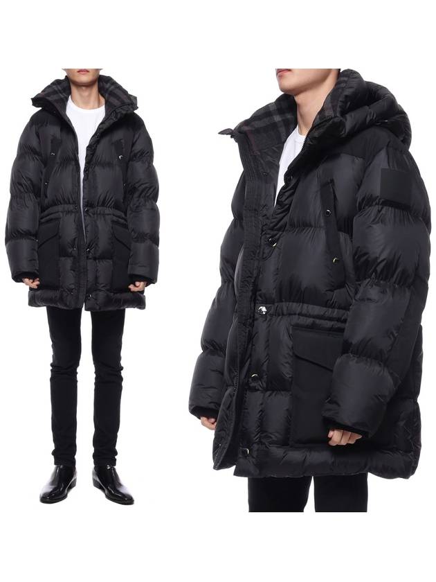 Logo Applique Nylon Puffer Coat Black - BURBERRY - BALAAN 2