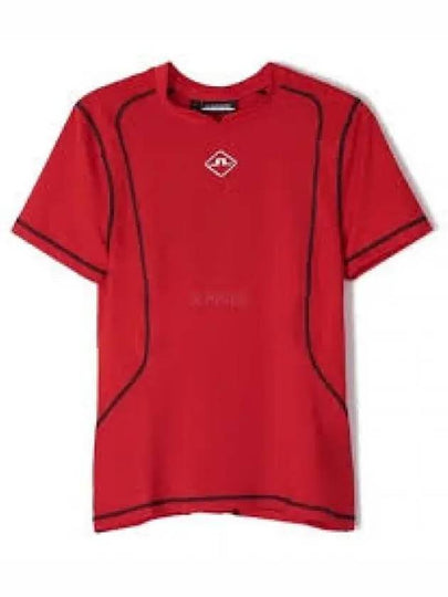 Marsha Logo Short Sleeve T-Shirt Fiery Red - J.LINDEBERG - BALAAN 2