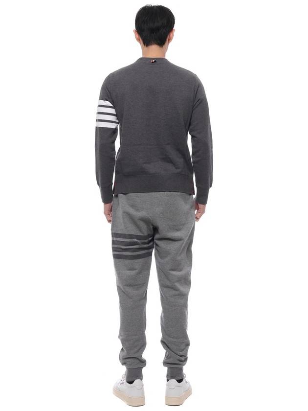 Men's Diagonal Loop Back Track Pants Medium Grey - THOM BROWNE - BALAAN 6