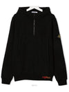 8 10 year old size black double zip wappen sweatshirt hood 751660140 - STONE ISLAND - BALAAN 2